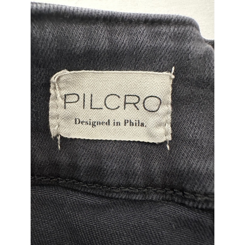 Pilcro Anthropologie High Rise Wide Leg Seam Front Jeans Pants Faded Black 27 - Picture 3 of 10